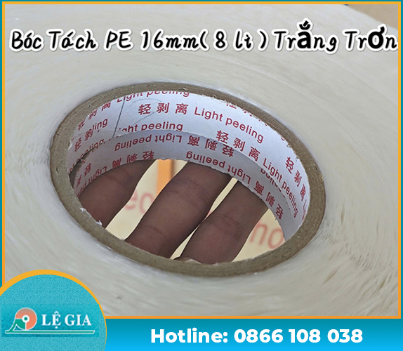 Băng keo bóc tách PE 8 li