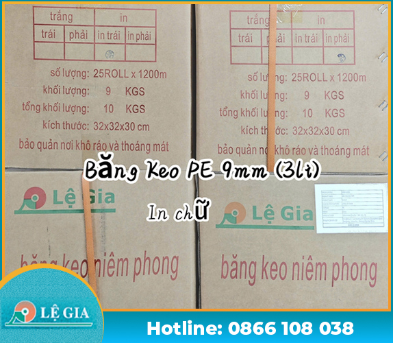 Băng keo PE 3 li