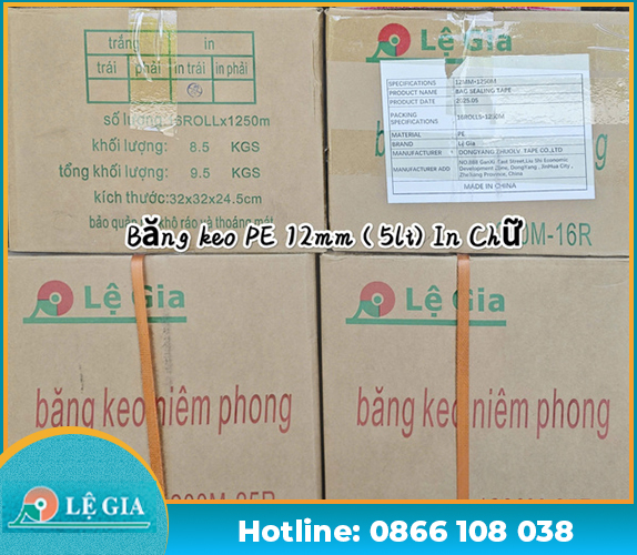 Băng keo PE 5 li in