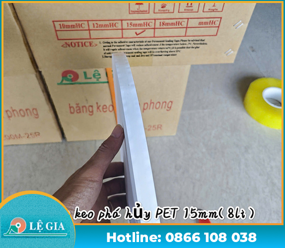 Băng keo phá hủy PET 15